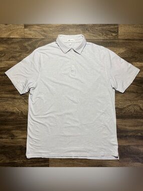 Peter Millar Crown Soft Newport Polo Shirt Men’s L Blue Stripe Pima Cotton/Silk
